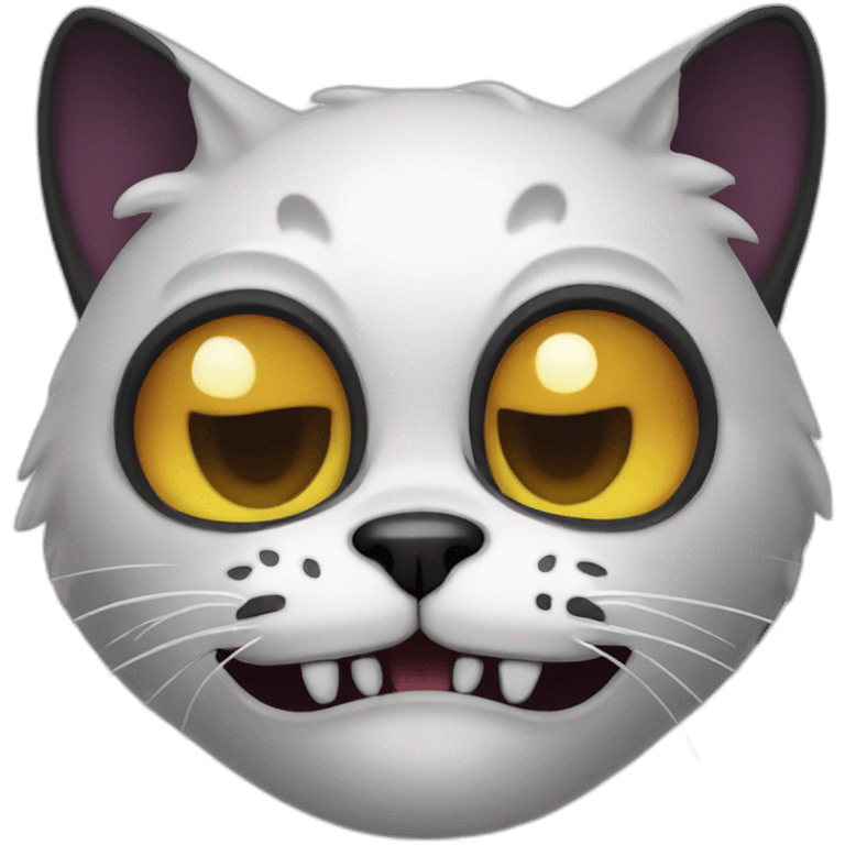 Crazy skull cat emoji