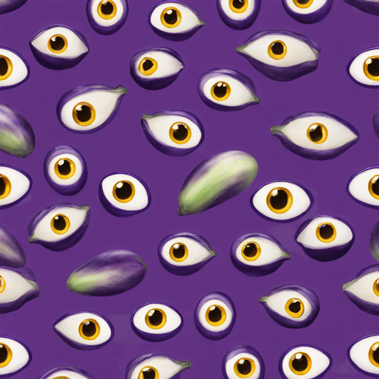 eyes with eggplants emoji