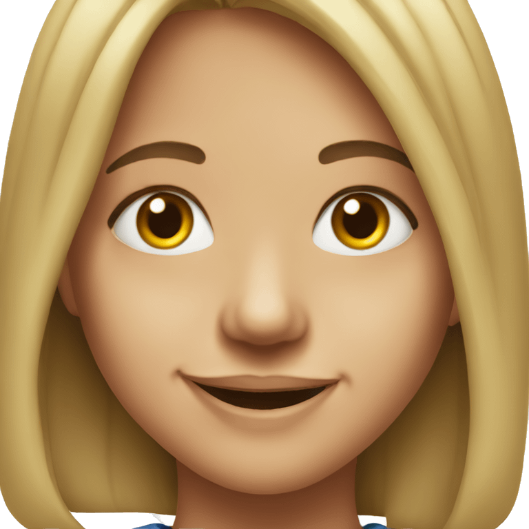 realistic portrait of girl smiling emoji