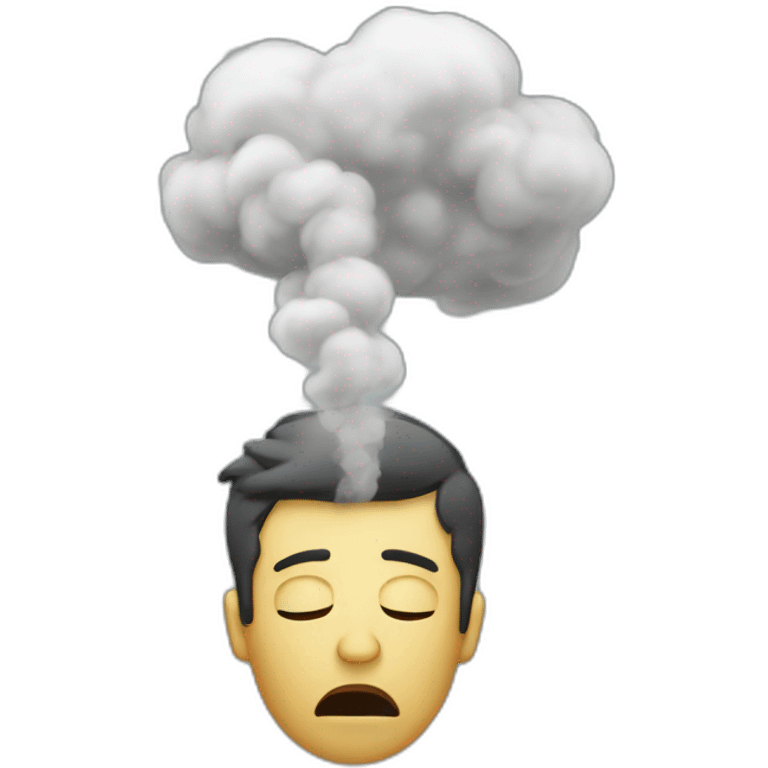 exhausted person blowing smoke  emoji