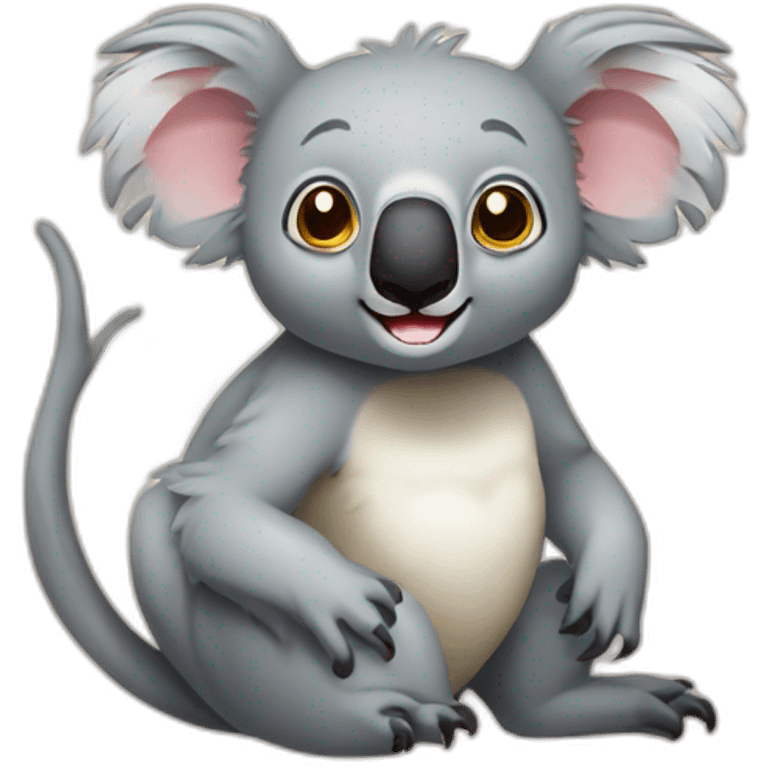 Koala sur dragon de Komodo  emoji