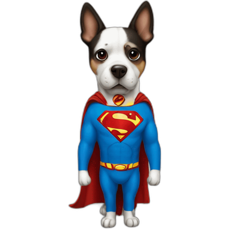 perro con traje de superman emoji