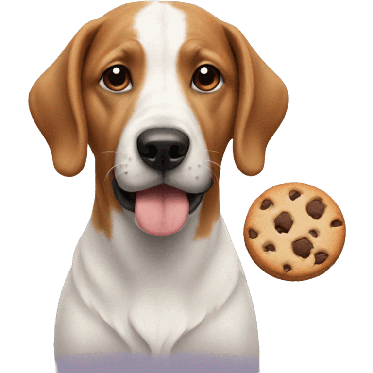 dog with cookie for nose emoji