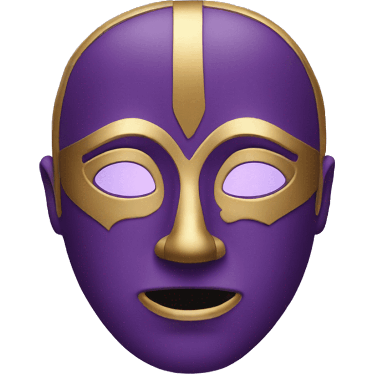 purple mask with golden margins emoji