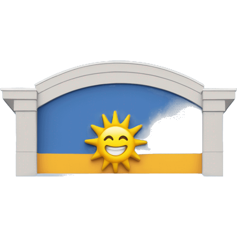 “Walmart storefront with the iconic sunburst logo at the top center, a blue facade with yellow accents, large entrance doors, and a few visible shopping carts in front, capturing the look of a large retail store.” emoji