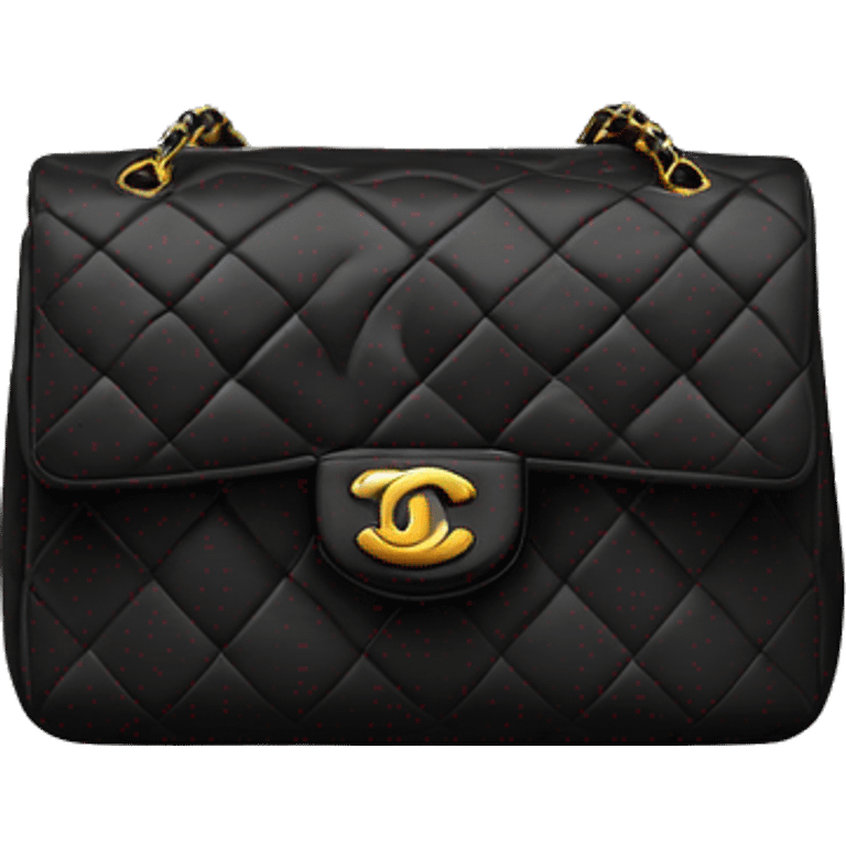 Black Chanel 2.55 bag  emoji