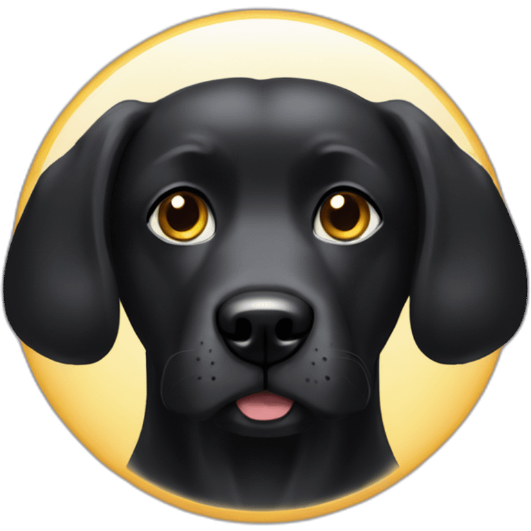 black-bolonka-dog-with-halo emoji