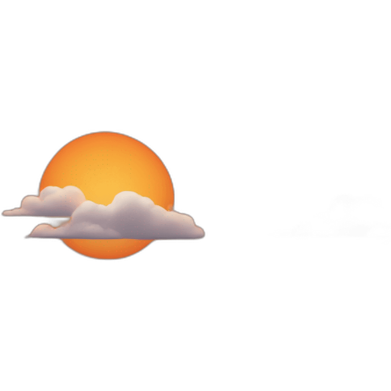 orange sunset with white clouds emoji