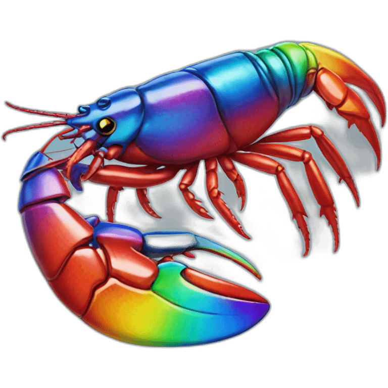 rainbow lobster emoji