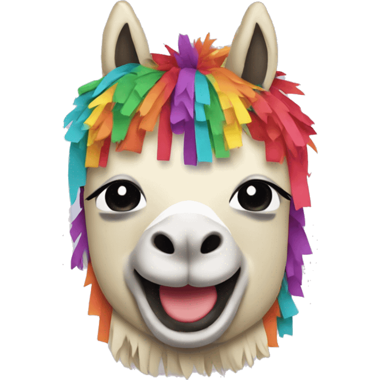 Colorful llama piñata emoji