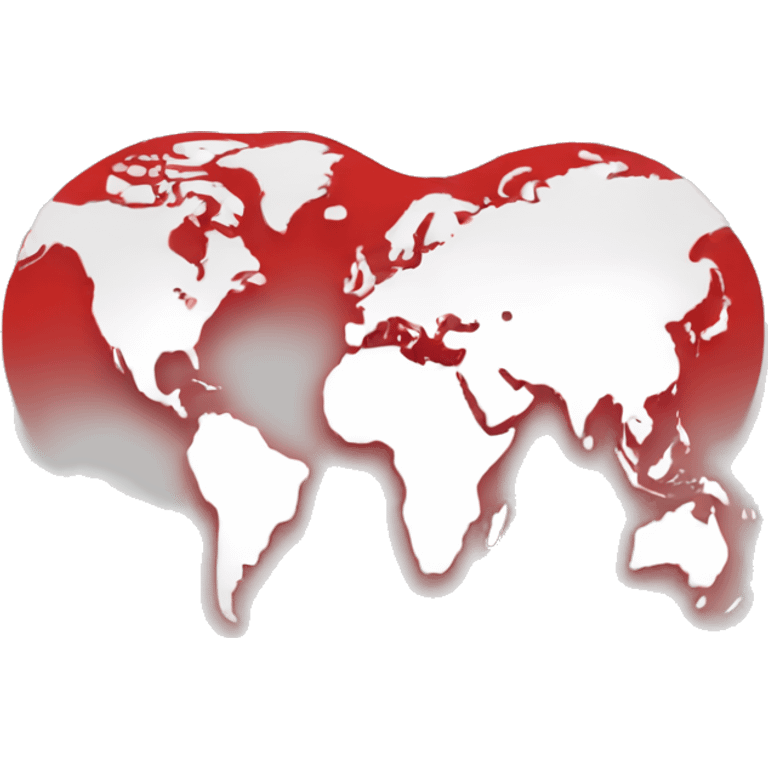 Worldwide logo in red and white emoji