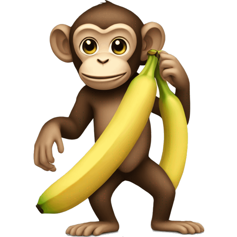 Monkey Holding a banana  emoji