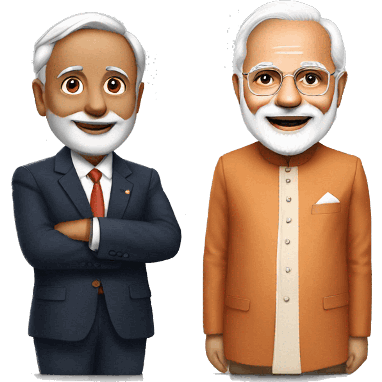 Narendra modi with Italian prime minister  emoji