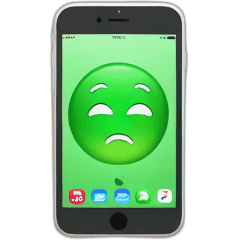 iphone-with-green-checkmark-on-screen-facetime-incoming-call emoji