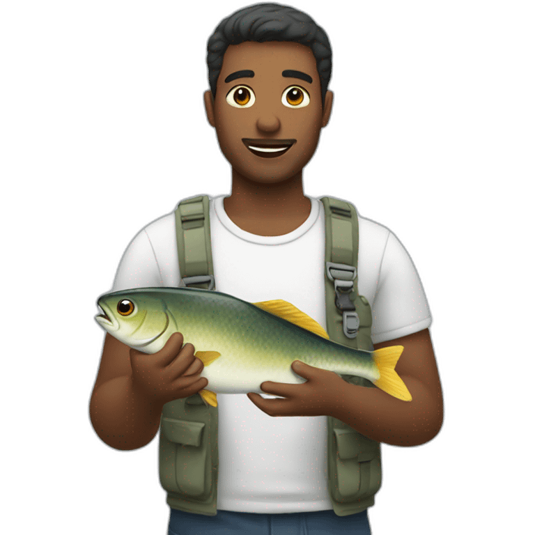 man holding fish emoji