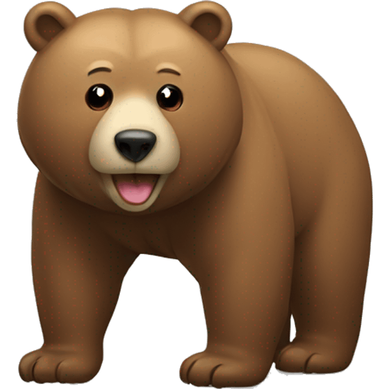 Bear with a cale emoji