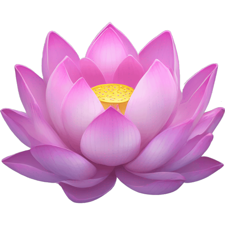 Iridescent pink lotus flower emoji