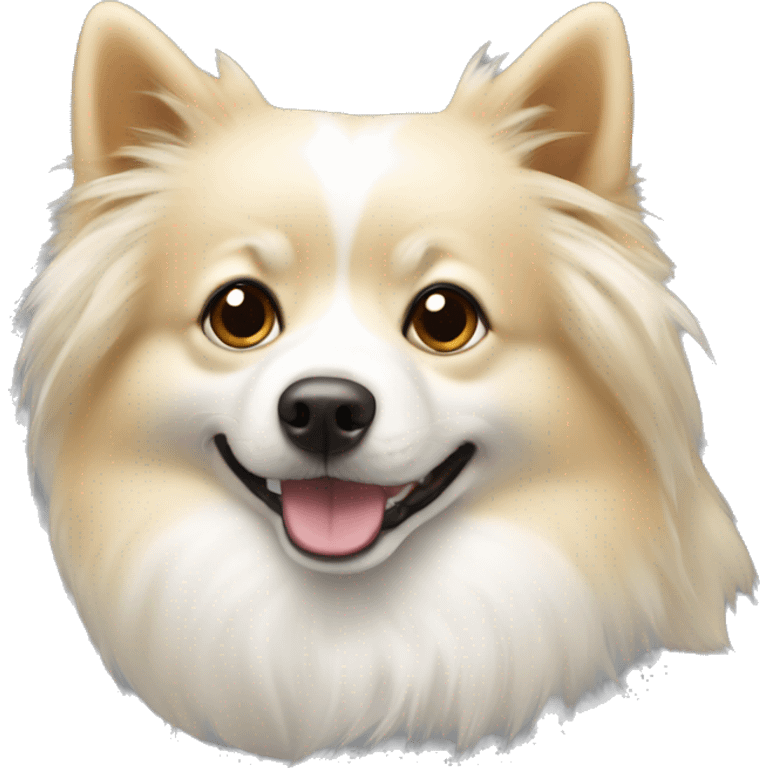 White and blonde spitz emoji