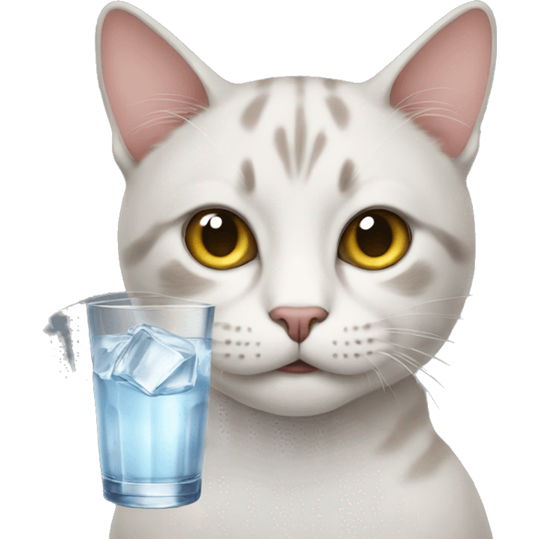 Cat with vodka emoji