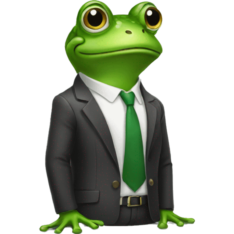 business frog emoji