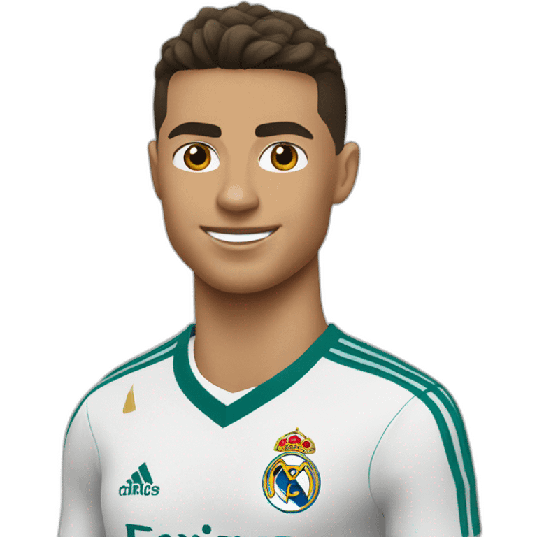 Ronaldo with real madrid jersey emoji