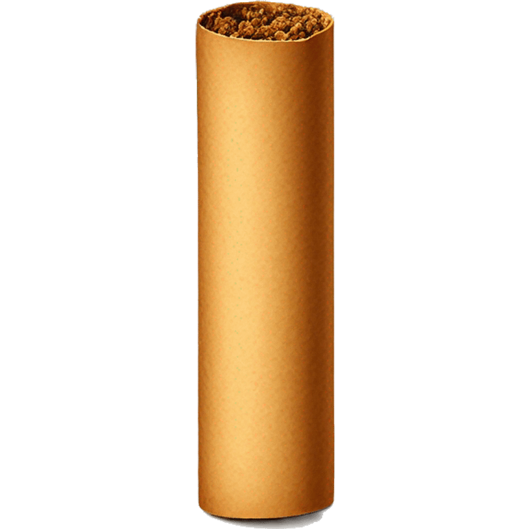 Create an emoji of a rolled herbal cigarette with a glowing tip, featuring light brown paper and a smooth cylindrical shape emoji