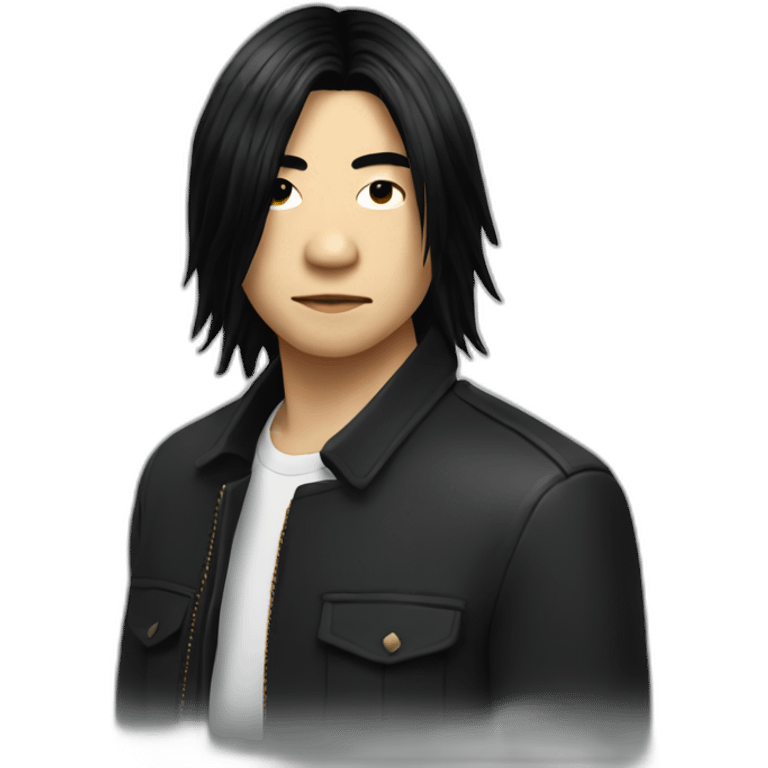 James Iha with black hair emoji