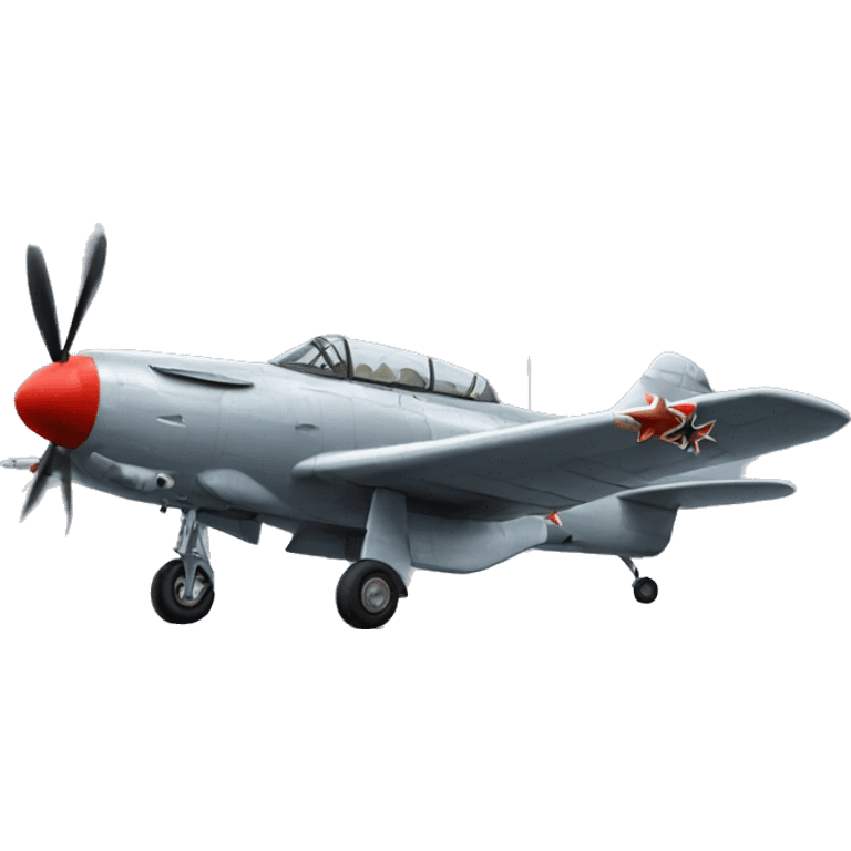 Realistic Yak-3 fighter plane emoji