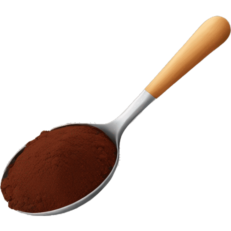 a spoonful of chocolate powder emoji