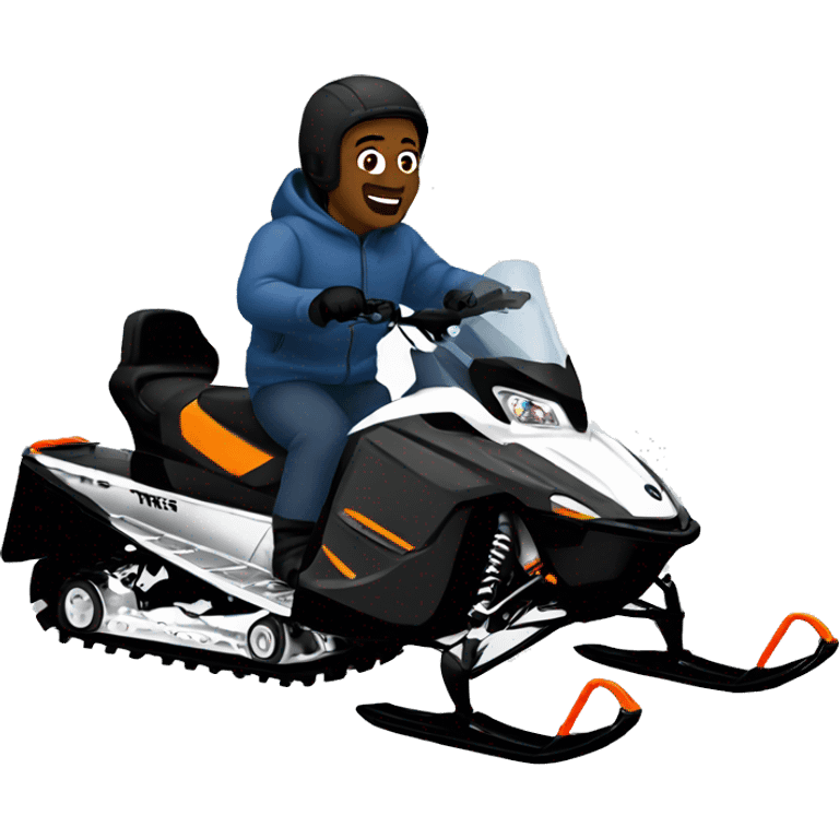 Guy riping a snowmobile  emoji