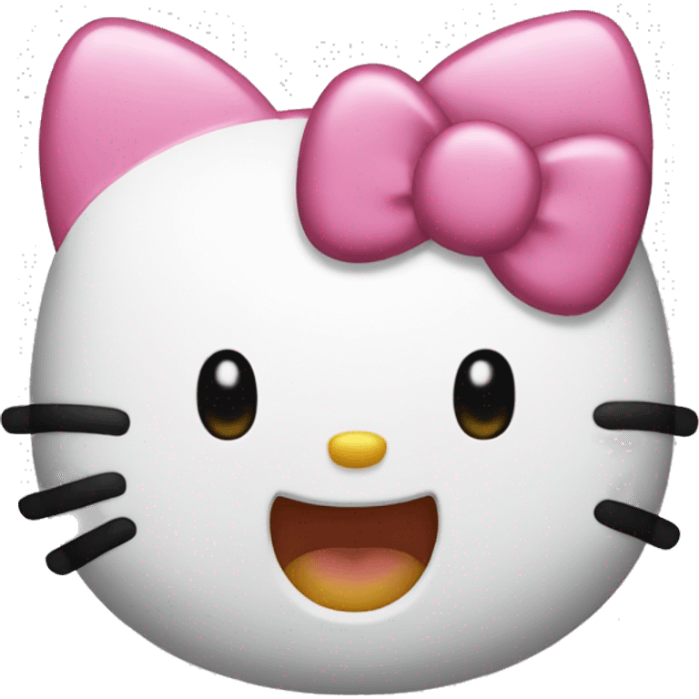 Hello kitty happy emoji