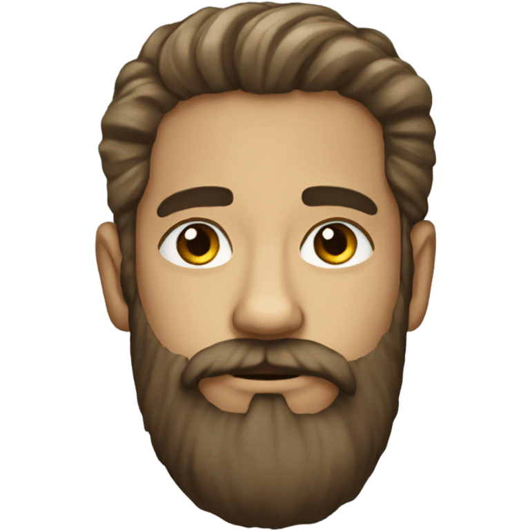 bearded boy portrait meme in classic emoji style emoji