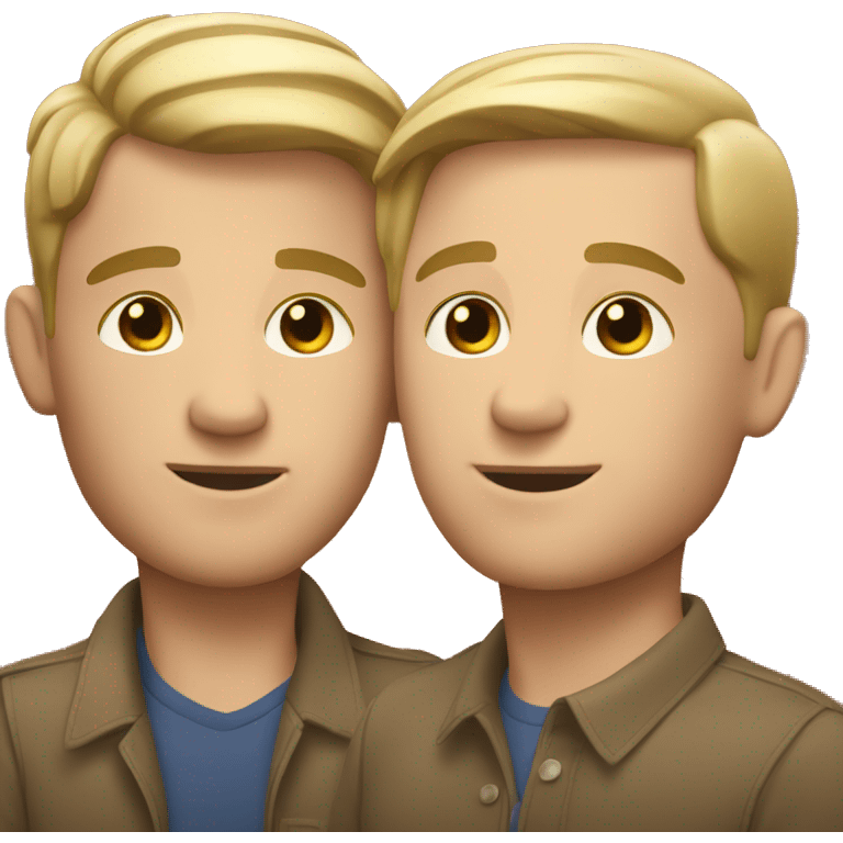 Gay white male couple emoji