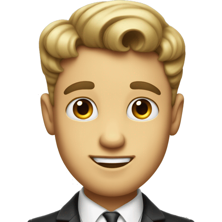 1950s cartoon style classy boy with arms emoji