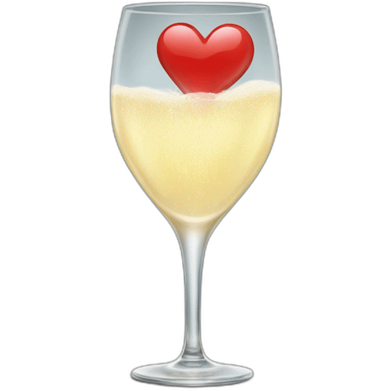 Heart in a champagne glass emoji