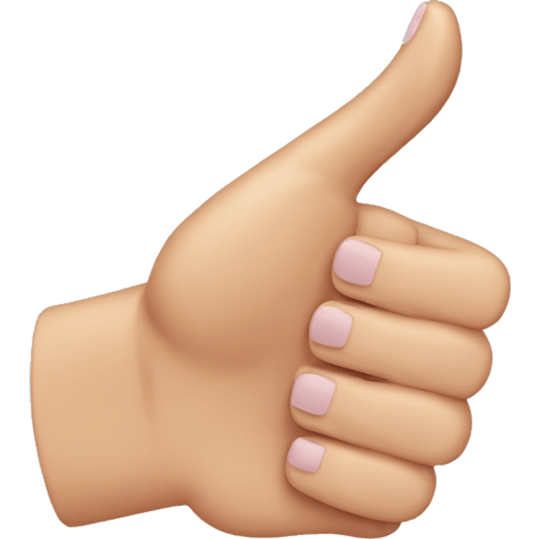 Thumbs up with fake nails  emoji