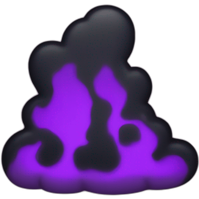 A black and violet hearth emoji