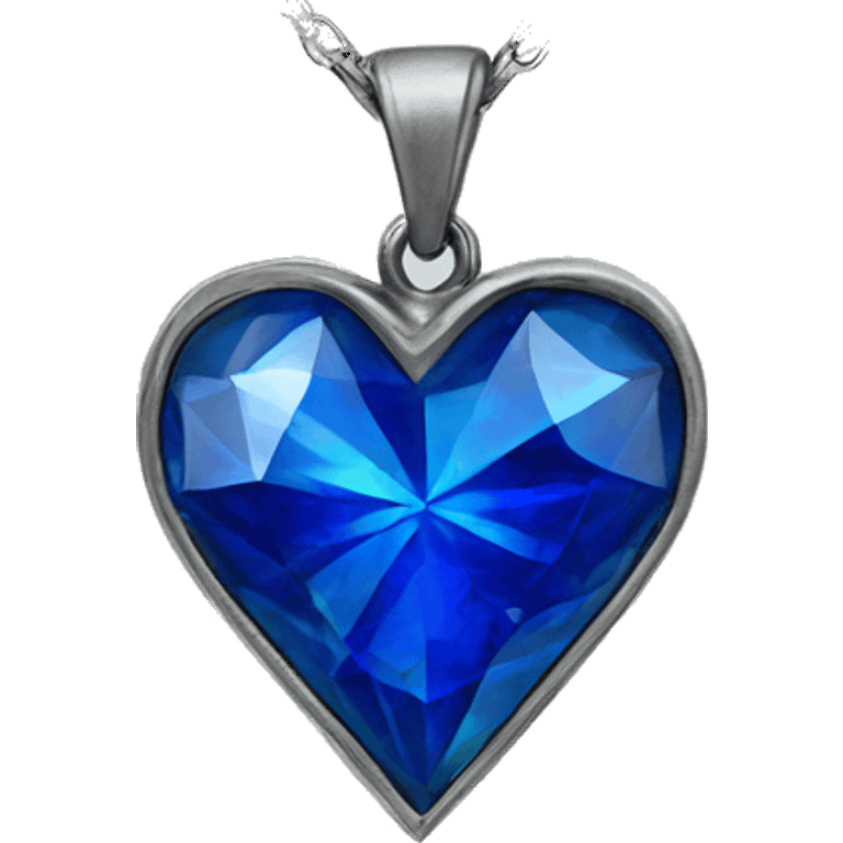 blue heart pendant from titanic emoji