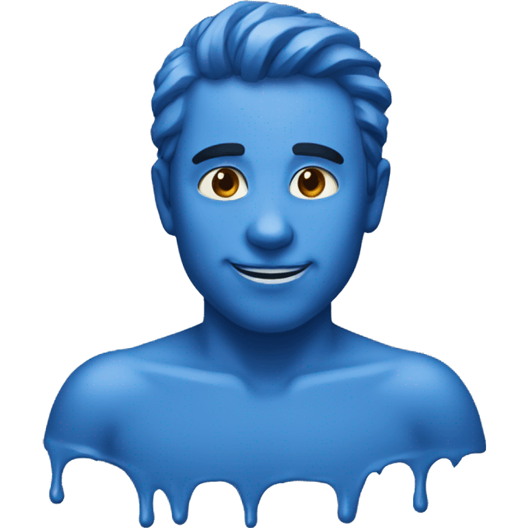 blue paint emoji