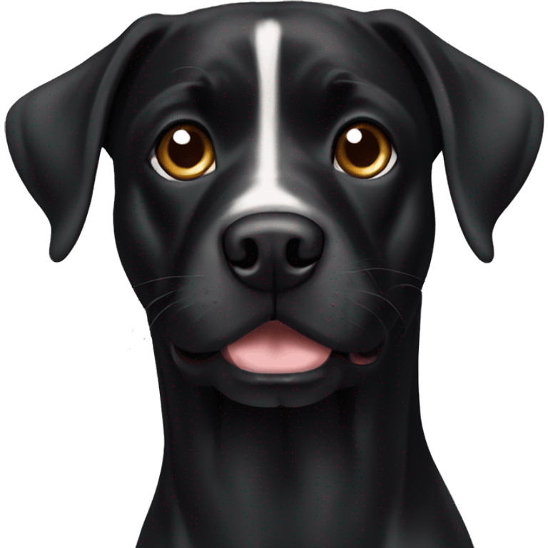 Black Labrador mix with boxer   emoji