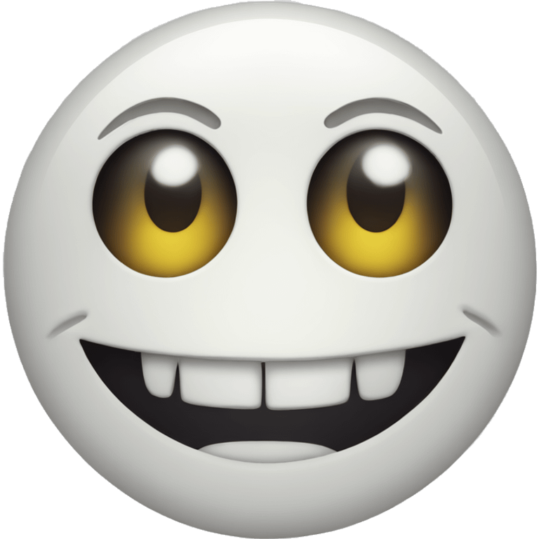 A creepy smile face emoji