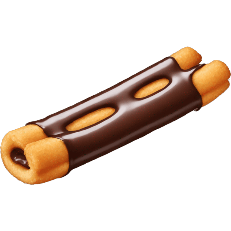 Chocolate dipped churro emoji