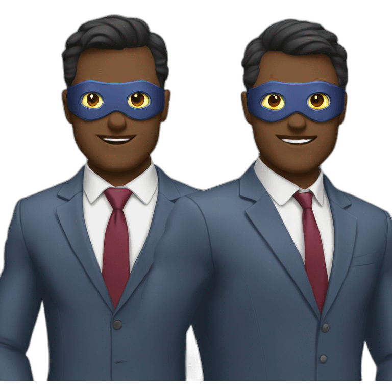 2 business men as superheroes emoji