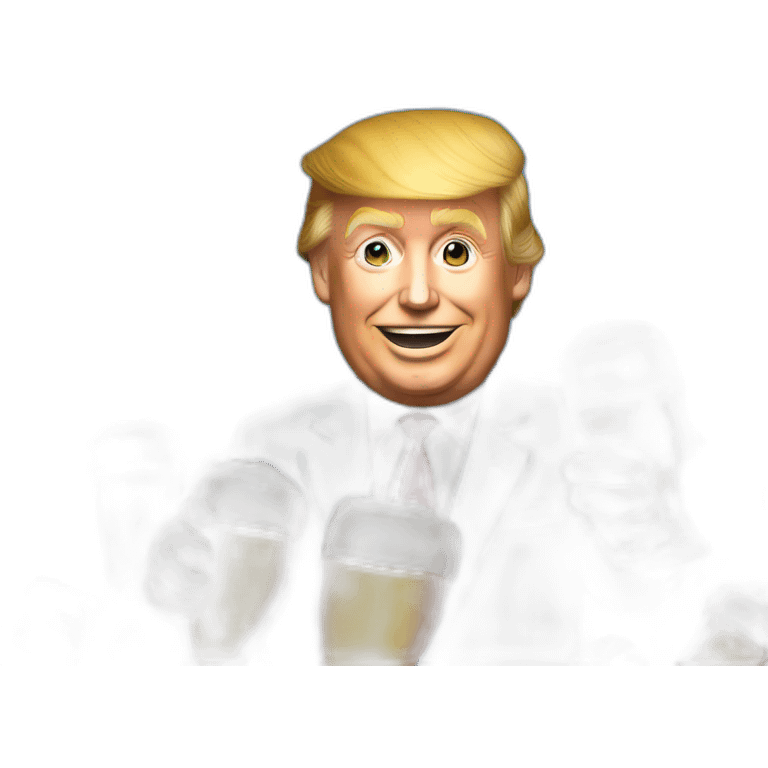 Donald Trump avec une bière emoji