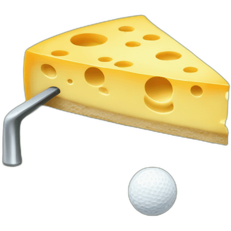 golf putter cheese hole emoji