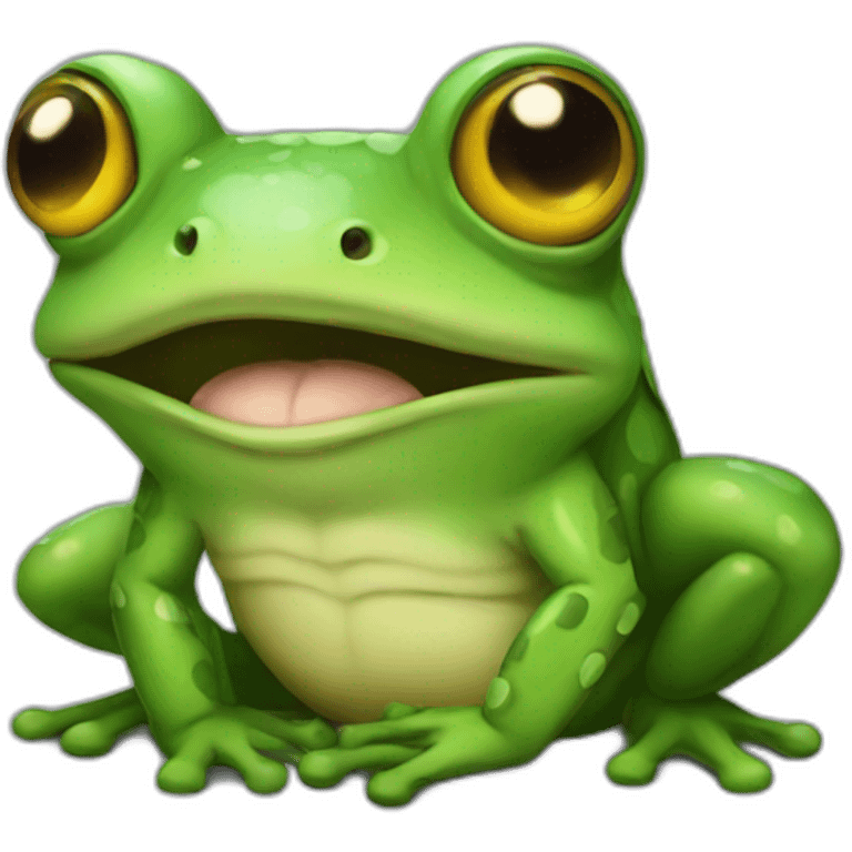 Badass frog emoji