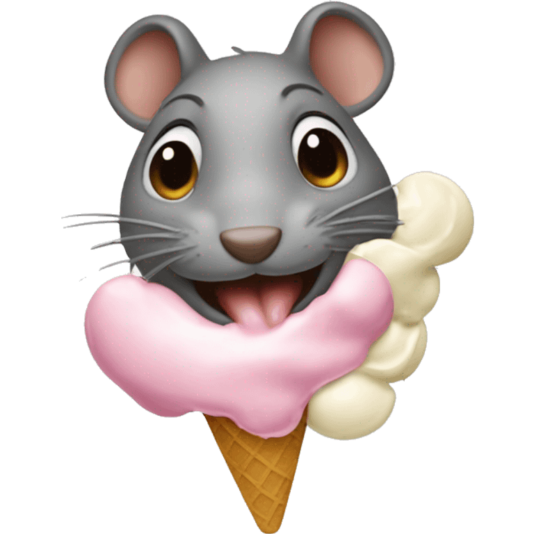 It’s like a rat eating ice cream  emoji