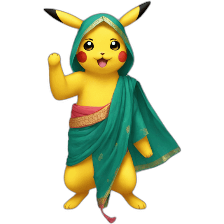 Pikachu in saree emoji