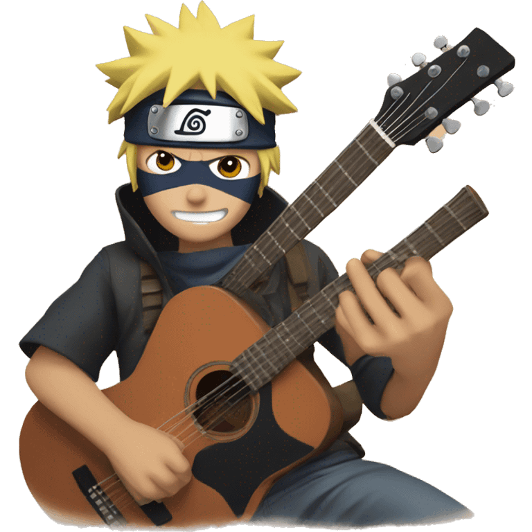 Naruto playing guitar emoji