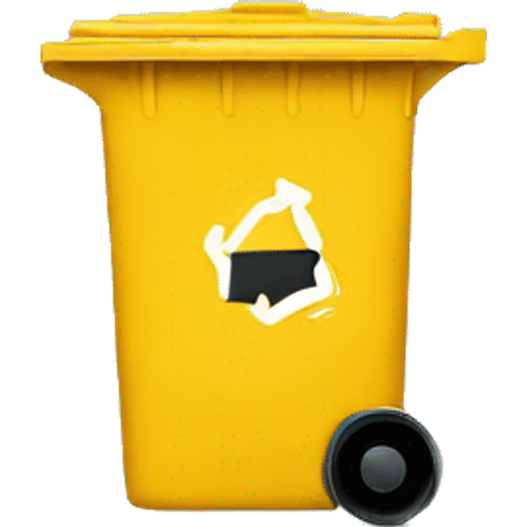 Yellow wheelie Bin emoji